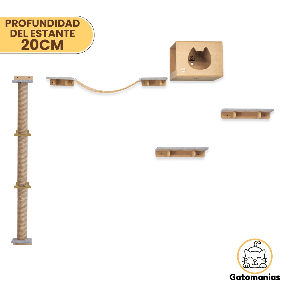 Combo Rascador Pancho para Gatos Grandes - Gatomanias