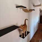 Rascador para Gatos de Pared Tapizado Estante 40cm