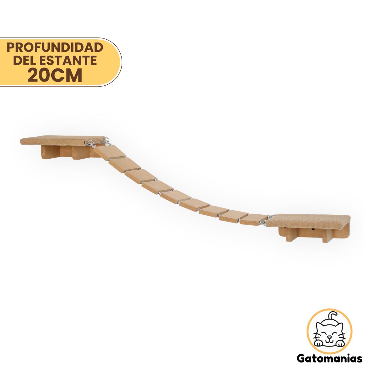 Puente Rascador de Pared para Gatos Grandes - Gatomanias