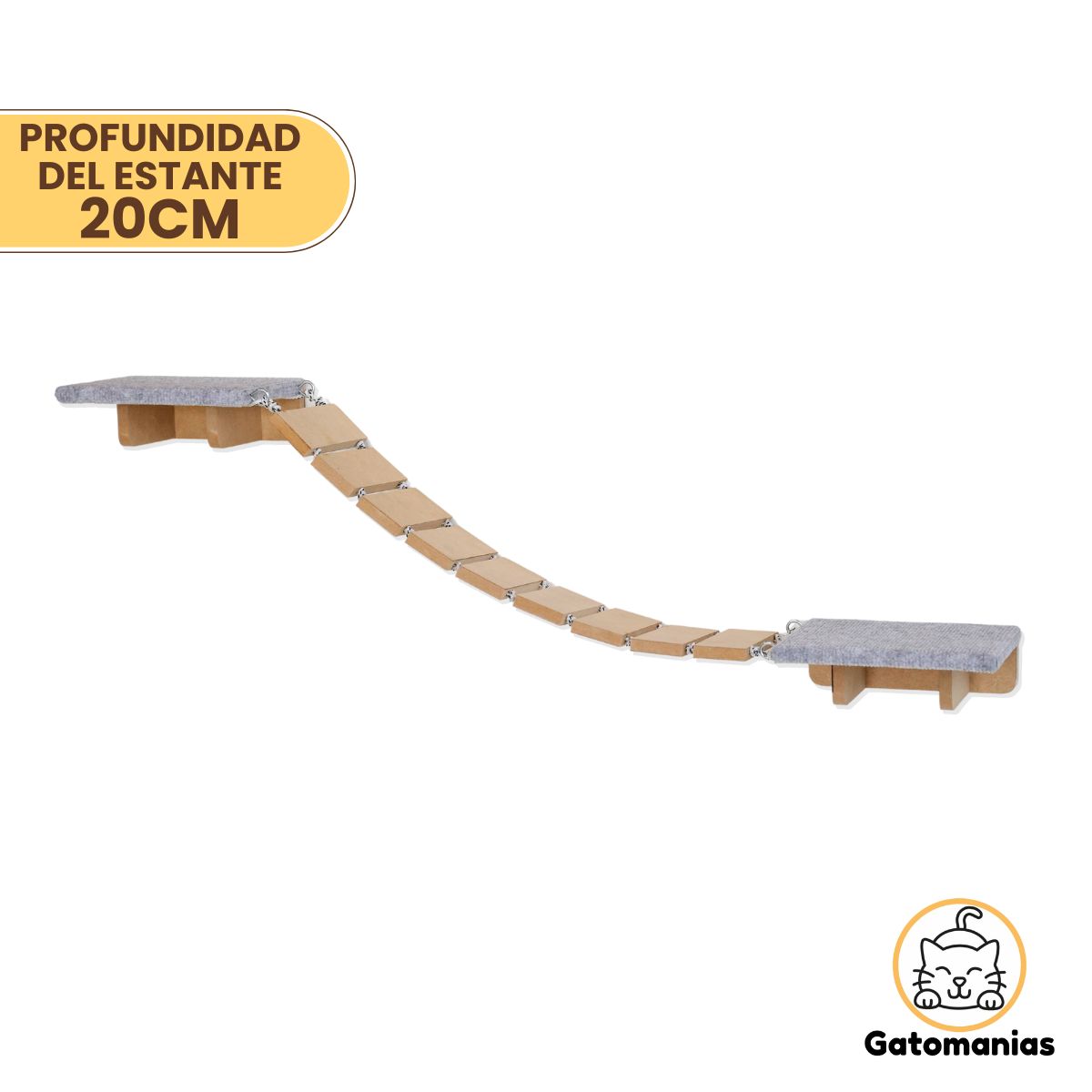 Puente Rascador de Pared para Gatos Grandes - Gatomanias