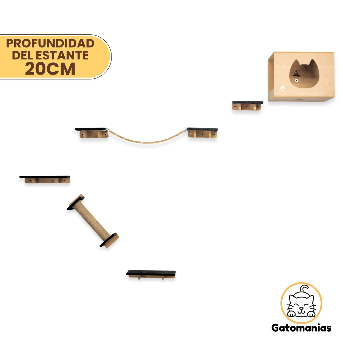 Combo Rascador Sid para Gatos Grandes - Gatomanias Combo Rascador Sid para Gatos Grandes - Gatomanias