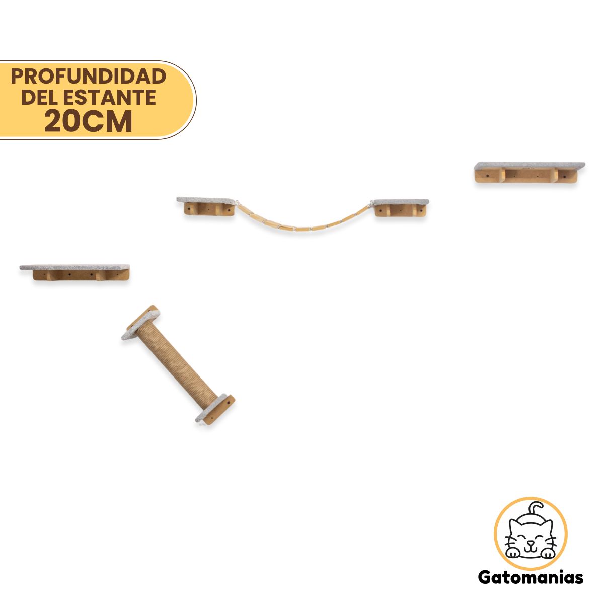 Combo Rascador Sasha para Gatos Grandes - Gatomanias